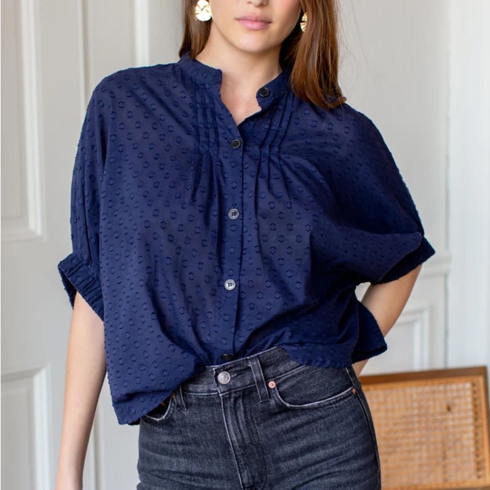 Emerson Fry mandarin collar top